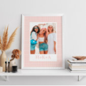 Poster Photo Pastel Boho personnalisée des meilleurs amis