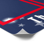 Poster Photo patriotique USA employé du mois affichage (Coin)