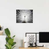 Poster photo Peacock blanc (Bureau à domicile)
