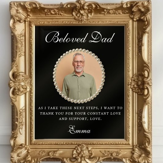 Poster Photo Père de la mariée Cadeau cadeau Merci