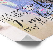 Poster photo personnalisé de la fille mère (Coin)