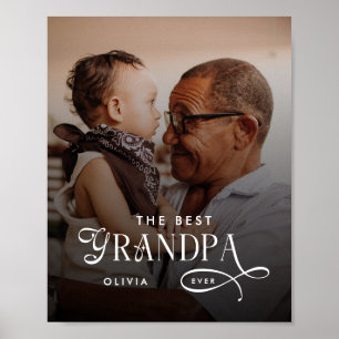 Poster Photo personnalisé du meilleur grand-père moderne