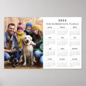 Poster Photo personnalisée 2024 et nom de famille Calendr (Devant)