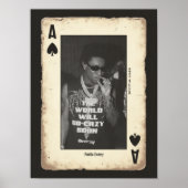 Poster Photo personnalisée Ado Wall Art, Poker Ace de piq (Devant)