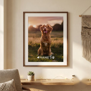 Poster Photo personnalisée avec le nom de votre chien