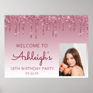 Poster Photo personnalisée Bourgogne 18e anniversaire Bie