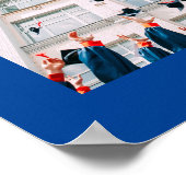 Poster Photo personnalisée Classe de Graduation Blue de 2 (Coin)