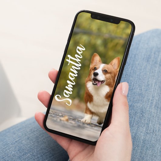 Poster Photo personnalisée Monogramme Téléphone Papier pe