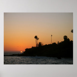Poster Photo pittoresque de coucher du soleil de Laguna