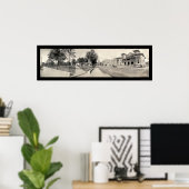 Poster Photo Plaza Pensacola FL 1909 (Bureau à domicile)