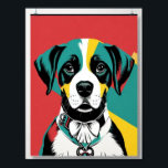 Poster Photo Pop Art Dog - Moderne Retro Color Block Post<br><div class="desc">"Pop Art Dog Photo - Modern Retro Color Block Poster" Faites un maximum de place avec notre affiche "Pop Art Dog Photo", une pièce audacieuse et vibrante qui allie harmonieusement les tendances modernes à un soupçon de charme rétro. Cette affiche présente un design de bloc de couleurs élégant qui met...</div>