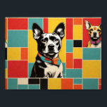 Poster Photo Pop Art Dog - Moderne Retro Color Block Post<br><div class="desc">Élevez votre espace avec notre affiche "Pop Art Dog Photo", une pièce audacieuse et vibrante qui mêle harmonieusement les tendances modernes avec une touche de charme rétro. Cette affiche présente un design de bloc de couleurs élégant qui met en valeur votre amour pour les chiens d'une manière unique. Que vous...</div>