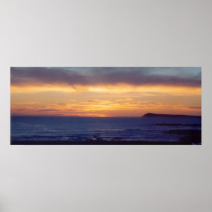 Poster Photo pourpre de coucher du soleil