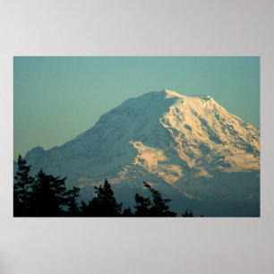 Poster Photo print:  Winter Mt. Rainier