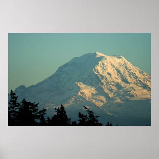 Poster Photo print:  Winter Mt. Rainier (Devant)