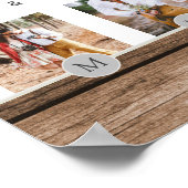 Poster Photo Rustic Collage Monogram NEWLYWEDS WEDDING (Coin)