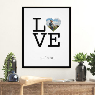 Poster Photo simple d'amour dans le code du script du coe