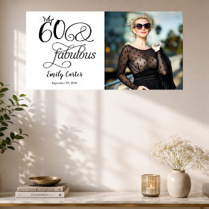 Poster Photo soixante ans et fabuleux pour une fête d'ann