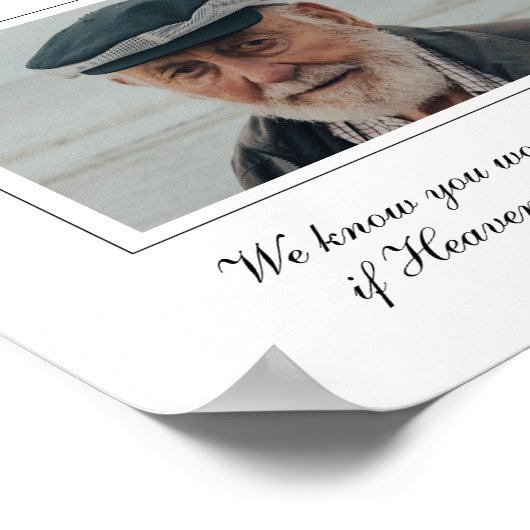 Poster Photo souvenir de mariage pour grand-père de la ma (Coin)