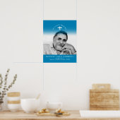 Poster Photo souvenir funérailles aviation coutume bleu (Cuisine)