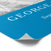 Poster Photo souvenir funérailles aviation coutume bleu (Coin)