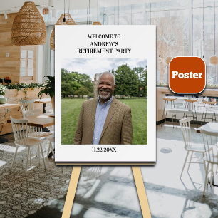 Poster Photo spécial Fête de retraite élégante