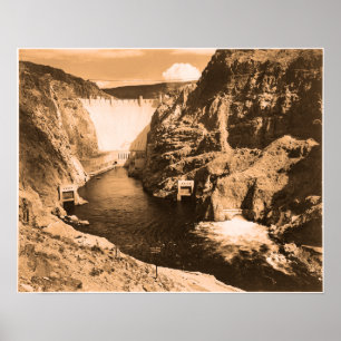 Poster Photo vintage Boulder Dam