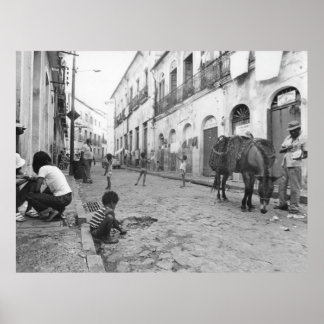 Poster Photo vintage de la ville de Salvador Brésil