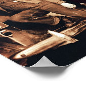 Poster Photo Vintage jeune mécanicien (Coin)