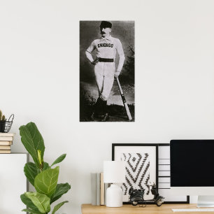 Poster Photo vintage, joueur de baseball de Chicago Sport
