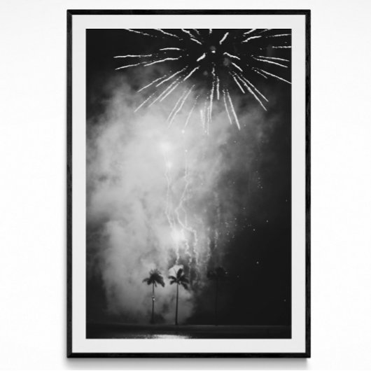 Poster photo Waikiki Fireworks