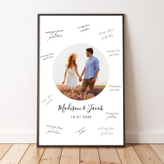 Poster Photo Wedding Guest Signing