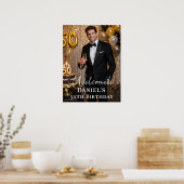 Poster Photo welcome birthday party (Cuisine)