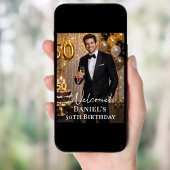 Poster Photo welcome birthday party