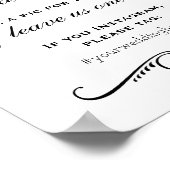 Poster Photobooth de mariage élégant noir Saisir un acces (Coin)