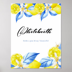 Poster Photobooth de mariage fleuri au citron italien