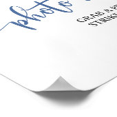 Poster Photobooth Mariage Chinoiserie Bleu Hiver (Coin)