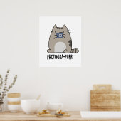 Poster Photograh-purr Funny Chat Photographe Pun (Cuisine)