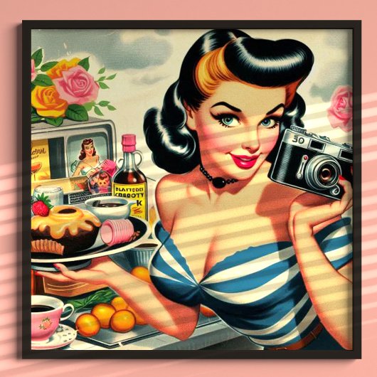 Poster Photographe vintage Pin Up