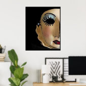 Poster Photographie à demi-masque (Bureau à domicile)
