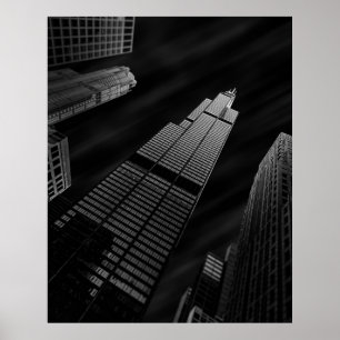 POSTER PHOTOGRAPHIE À FAIBLE ANGLE DE L'IMMEUBLE DE MURS