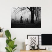Poster Photographie à vendre - Cimetière Fog 1 Prints (Bureau à domicile)