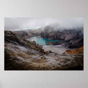 POSTER PHOTOGRAPHIE AÉRIENNE DU LAC RECOUVERTE DE BROCHON