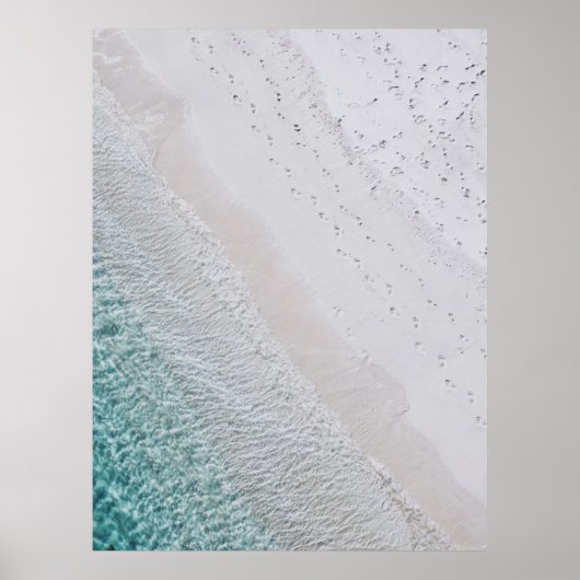 POSTER PHOTOGRAPHIE AÉRIENNE DU SABLE BLANC ET DU GRAND (Devant)