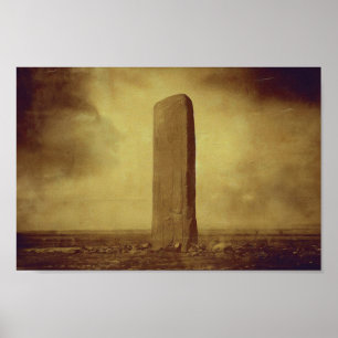 Poster Photographie ancienne d'un monolithe sur Mars