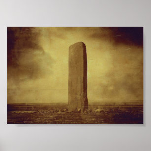 Poster Photographie ancienne d'un monolithe sur Mars