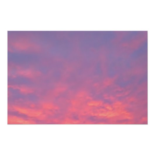 Poster Photographie Ciel Rose (Devant)