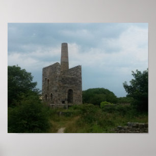 Poster Photographie cornouaillaise de mine de bidon de