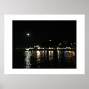 Poster Photographie couleur de réflexion sur la lune