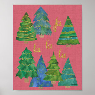 Poster Photographie d'art des arbres de Noël